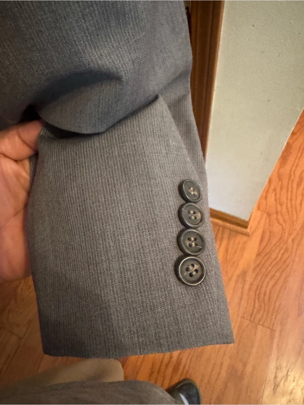 Ralph Lauren Gray Single-Breasted Suit Jacket